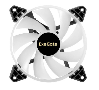 Exegate EX295966RUS ���������� 12� DC � ���������� ExeGate EX12025HM3PM.FRGB.5CSU (120x120x25 ��, Hydraulic bearing (�����������������), 3pin+Molex, FRGB ���������, 24dBA)