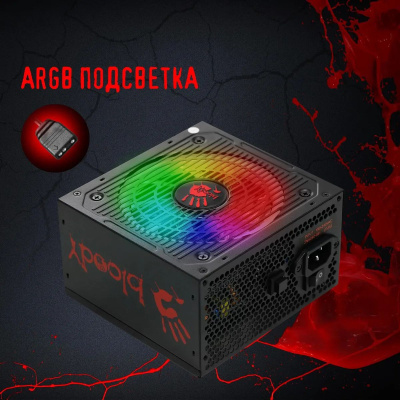 ���� ������� Bloody ATX 750W BD-PS750G 80+ gold (20+4pin) APFC 120mm fan color LED 6xSATA Cab Manag RTL BD-PS750G-MR