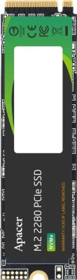   SSD Apacer 1 TB, M.2, 2280 AS2280P4 PCI-E 3.x x4,  3D TLC, IOPS 3000/2000, TBW 800TB, DWPD 0.73, bulk