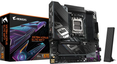 ����������� ����� Gigabyte X870M AORUS ELITE WIFI7 SocketAM5 AMD X870, mATX, Ret