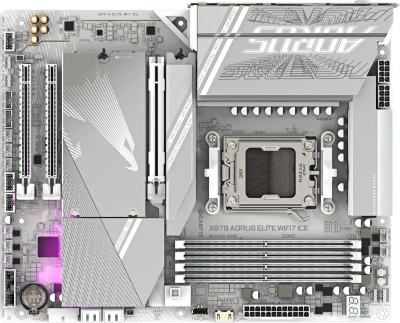����������� ����� Gigabyte X870E AORUS ELITE WIFI7 ICE, SocketAM5, AMD X870E, ATX, Ret