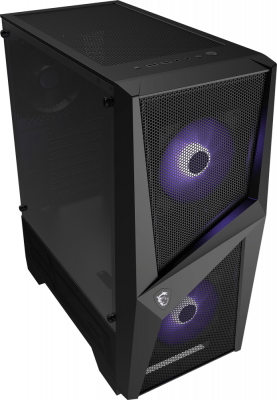 ������ MSI MAG FORGE 100M / mid-tower, ATX, tempered glass side panel / 2x RGB 120mm & 1x 120mm fans inc. / MAG FORGE 100M