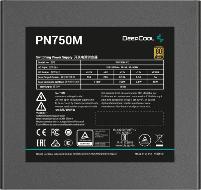 ���� ������� Deepcool ATX 750W PN750M Gen.5 80+ gold R-PN750M-FC0B-EU