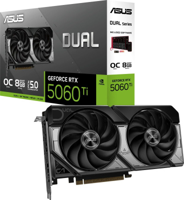  ASUS NVIDIA GeForce RTX 5060 Ti OC 8GB GDDR7 DUAL-RTX5060TI-O8G Ret 90YV0MP2-M0NA00