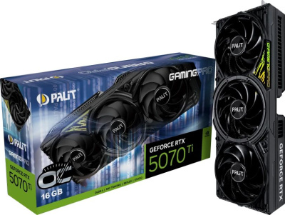  Palit NVIDIA GeForce RTX 5070 Ti Palit GamingPro OC 16Gb (NE7507TS19T2-GB2031A) RTL