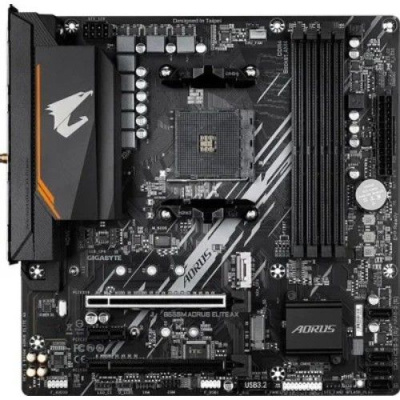 ����������� ����� Gigabyte B550M AORUS ELITE AX, SocketAM4, AMD B550, mATX, Ret