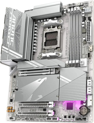 ����������� ����� Gigabyte X870E AORUS ELITE WIFI7 ICE, SocketAM5, AMD X870E, ATX, Ret