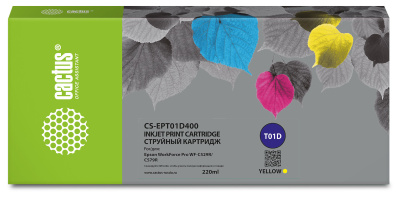   Cactus CS-EPT01D400 T01D4  (220)  Epson WorkForce Pro WF-C529R/C529RDTW/C529RDTW EPP