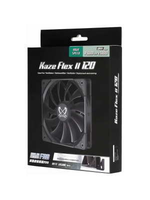 ����� ��� ������� Scythe Kaze Flex II 120 (120x120x26mm, 4-pin PWM, 90.28CFM, 36.2dBA, 2000RPM, Black)