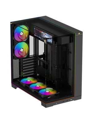 ������ Thermalright TR-A70 Vision FAN5-C / Black / TG / 5x120mm ARGB PWM Fans / ARGB Strip / 9.16'' LCD screen / USB TYPE-C / ATX  / TRA70VF5CB