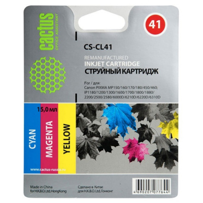 �������� �������� Cactus CS-CL41 �������/���������/������ ��� Canon Pixma MP150/MP160/MP170/MP180