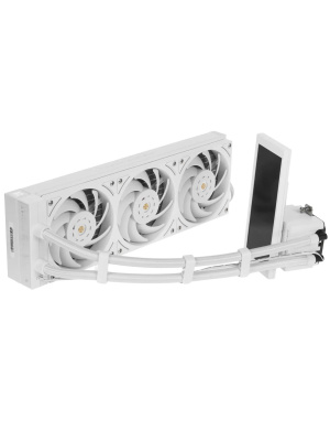 ������� ���������� ��� ���������� Thermalright Trofeo Vision 360 White (360mm, LED, White, ARGB/ Fans: 3x120mm, 69CFM, 27dBA, 2150RPM/ Pump height 102mm, 6400RPM, Rad thickness 27mm/ S: 1700, 1200, 1851, 115X, 2011, 2066, AM5, AM4)