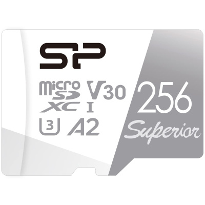 ����� ������ 256Gb MicroSD Silicon Power Superio + adapter SD (SP256GBSTXDA2V20SP)