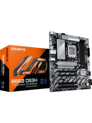 ����������� ����� GIGABYTE B860 DS3H, LGA1851, B860, 4*DDR5, 4*SATA, 2*M.2, 1*USB 3.2, 4*USB 2.0, Type-C, 5*PCIx16, HDMI+DP, ATX
