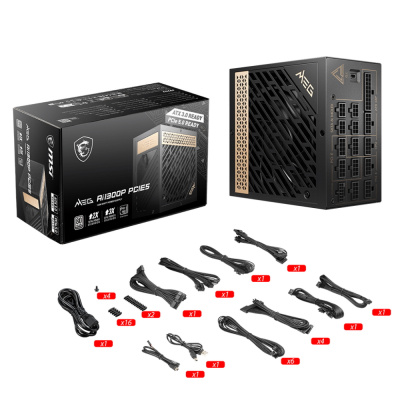 ���� ������� MSI 1300�� 306-7ZP4A11-CE0 MEG Ai1300P PCIE5 , 1300W, 80+ Platinum, ��������� ���������, ATX 3.0, PCIE5, RTL