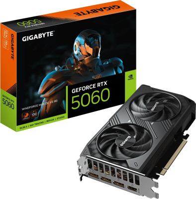 ���������� Gigabyte NVIDIA GeForce RTX 5060 Windforce Max, GDDR7, OC, Ret (GV-N5060WF2MAX OCV2-8GD)