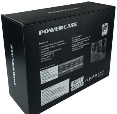 ���� ������� Powercase PW500 (80 Plus, ATX 2.31, 500W, APFC, DC-DC, 120mm Fan)  PS-500W-DC