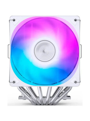 ����� JONSBO CR-3000E(Color) White LGA1700/1200/115X/AM5/AM4 (TDP 260W, PWM, 2 x 120mm Dynamic Multi-Color LED Fan, 7 �������� ������, �����, 4-pin) Retail