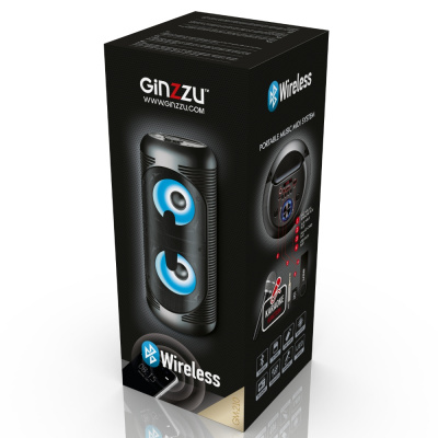 ������������ ������� Ginzzu GM-210 Midi RGB/BT/USB/TF/FM/��