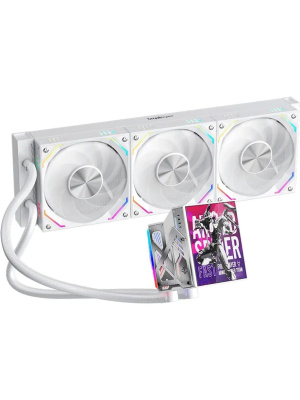 ������� �������� ���������� 1STPLAYER F.A.S.T. FT-360 White / 3x120mm ARGB fans, 300W TDP, 3.95" LCD screen / FT-360-WH