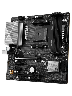 ����������� ����� ASROCK B550M PRO-A, AM4, B550, 4*DDR4, 4*SATA, 2*M.2, 5*USB 3.2, 2*USB 2.0, Type-C, 6*PCIx16, 1*PCIx1, 1xM.2 (Key E), HDMI, mATX