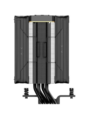����� Ocypus Iota A40 BK Dual Fan (220W, 4-pin PWM, LED temp., 156.7mm, Al/Cu, 4x6mm, 2x120mm, 77CFM, 29dBA, 2000RPM, S: 1851/1700/1200/115X, AM5/AM4, black)