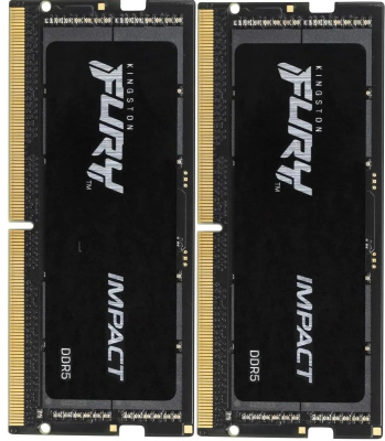 ����������� ������ SO-DIMM DDR 5 DIMM 64Gb PC38400, 4800Mhz, Kingston FURY Impact, CL38 (Kit of 2) (KF548S38IBK2-64)