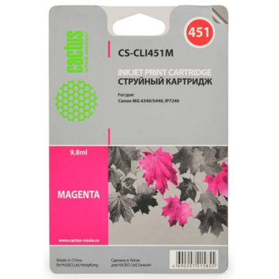 �������� �������� Cactus CS-CLI451M ��������� ��� Canon MG6340/5440/IP7240 (9.8��)
