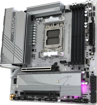   Gigabyte B650M AORUS ELITE AX ICE 1.1, SocketAM5, AMD B650, mATX, Ret