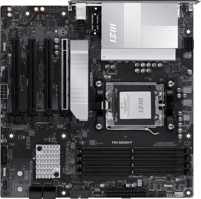 ����������� ����� MSI PRO B850M-P, Socket AM5, AMD B850, mATX, Ret