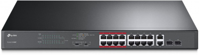 TP-Link TL-SL1218MP ������������� ���������� PoE �� 16 ������ 10/100 ����/� � 2 ���������� ����� SMB