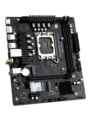 ����������� ����� MAXSUN MS-Challenger B760M-H WIFI, LGA1700, B760, 2*DDR4, 2*SATA3, 2*M.2,  USB 3.2, USB 2.0, 1*PCIEx16, 1*PCIEx1, DP+HDMI,  mATX