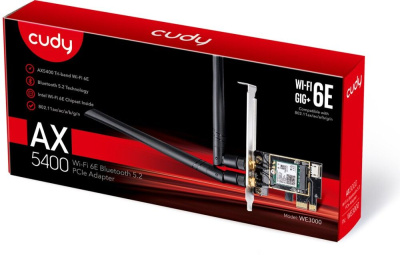   Wi-Fi + Bluetooth Cudy WE3000 5400 PCI Express (..) 2.