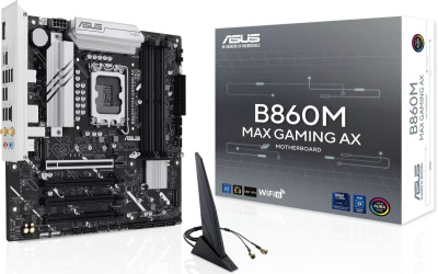 ����������� ����� ASUS B860M MAX GAMING AX, Socket LGA 1851, Intel B860, mATX, Ret