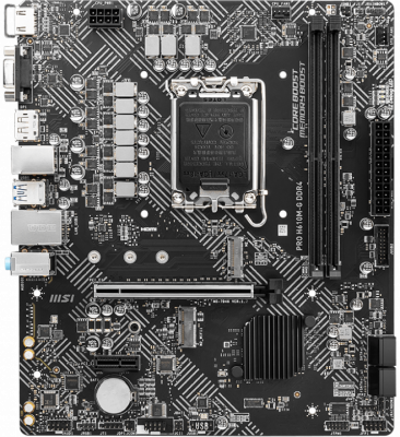 ����������� ����� MSI PRO H610M-G DDR4 Socket 1700, Intel H610, 2xDDR4, PCI-E 4.0, 2xUSB 3.2 Gen1, VGA, HDMI, DisplayPort, mATX