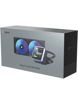 ��� Ocypus Sigma L24 EX BK ARGB, 240mm, LCD Pump 3.95" IPS, 2x120mm ARGB fans, LGA115X/1200/1700/18XX, AM4/AM5