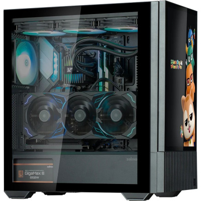 ������ MidiTower Zalman Z10 DS black (mATX, ��� ��, ARGB, USB Type-A + USB Type-C) (Zalman M4 Black)