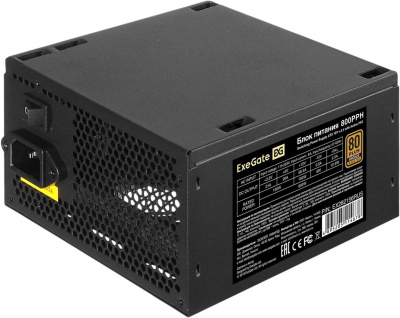 ���� ������� 800W ExeGate 80+Bronze 800PPH-OEM, EX282156RUS-OEM, black, OEM