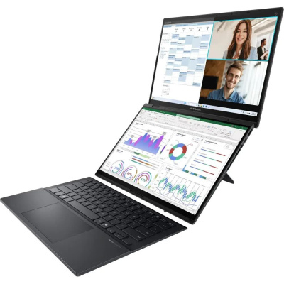  ASUS ZenBook Duo UX8406CA-PZ212X, 14" (2880x1800) OLED 120 /Intel Core Ultra 9 285H/32  DDR5/1024  SSD/Intel Arc Graphics/Windows 11 Pro,  (90NB14X1-M00BE0)
