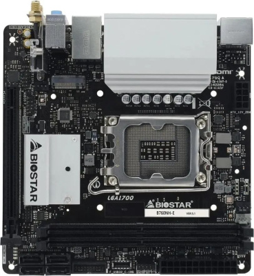 ����������� ����� Biostar B760NH-E, LGA 1700, Intel B760, mini-ITX, Ret