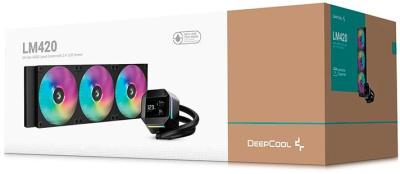 ������� �������� ���������� DeepCool LM420, LCD, 4-pin, ARGB, 140��, ������, retail (R-LM420-BKDMMC-1)