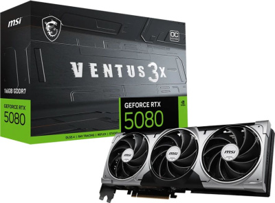  MSI NVIDIA GeForce RTX 5080 16Gb Ventus 3X OC (RTX 5080 16G VENTUS 3X OC)