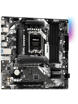 ����������� ����� ASROCK B760M PRO-A/D4, LGA1700, B760, 4*DDR4,  4*SATA, 2*M.2, 3*USB 3.2, 2*USB 2.0, Type-C, 2*PCIx16, 1*PCIx1, 1*M.2 (Key E), HDMI+DP, mATX