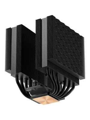 ����� ��� ���������� PCCooler RT620Pro Digital BK (265W, 4-pin PWM, 157.5mm, Al/Cu, 6x6mm, 2x120mm, 73.32CFM, 34.9dBA, 2200RPM, S: 1851/1700/1200/115X, AM5/AM4, black)
