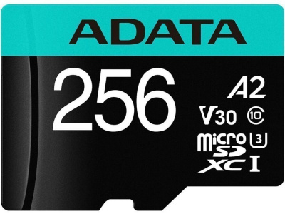 ����� ������ 256Gb MicroSD ADATA + SD ������� (AUSDX256GUI3V30SA2-RA1)