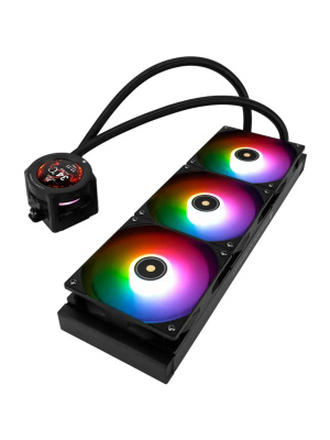 ������� �������� ���������� Thermalright Core Vision 360 ARGB Soc-AM5/AM4/1200/1700/1851 ������ 4-pin 28.1dB Al LCD Ret (C-VISION-360-BL-ARGB)