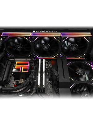 ������� ���������� ��� ���������� Thermalright Frozen Infinity 360 (360mm, Black, ARGB/ Fans: 3x120mm, 68.9CFM, 28.2dBA, 2000RPM/ Pump height 60mm, Rad thickness 27mm/ S: 1700, 1200, 1851, 115X, 2011, 2066, AM5, AM4)