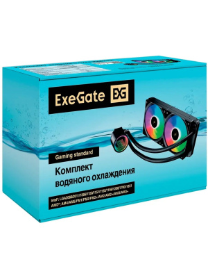 �������� �������� ���������� ExeGate BlackWater-240V3.PWM.ARGB (3 PIN 5V ADDRESSABLE RGB ���������, LGA2066/2011/1366/1150/1151/1155/1156/1200/1700/1851/AM4/AM5/FM1/FM2/FM2+/AM2/AM EX298224RUS