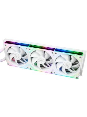 ������� ���������� ��� ���������� Thermalright Frozen Warframe SE 360 ARGB V2 (360mm, LED temp., White, ARGB/ Fans: 3x120mm, 68.9CFM, 28.2dBA, 2000RPM/ Pump height 59mm, Rad thickness 27mm/ S: 1851, 1700, 1200, 115X, AM5, AM4)