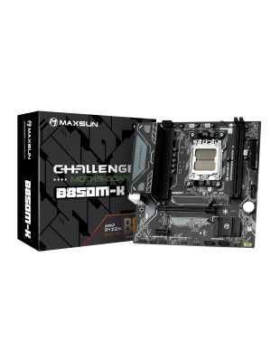 ����������� ����� MAXSUN MS-Challenger B850M-K, AM5, B850, 2*DDR5, 2*SATA3, M.2, 4*USB 3.2, 2*USB 2.0, 1*PCIEx16, 1*PCIEx1, DP+HDMI, mATX